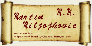 Martin Miljojković vizit kartica